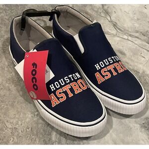 HOUSTON ASTROS MLB SLIP ON CLASSIC SHOES MENS‎ SZ 9 WOMENS SZ 10.5 COMFY - NEW -